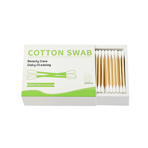 <span class=keywords><strong>Coton</strong></span>-tiges sans droits de douane 200 pièces, bâtonnets en bambou avec boîte en papier blanc - Product Image 5