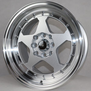FLROCKY 15X8 4X100 4X114.3 Roue Jantes en alliage à vaisselle profonde de <span class=keywords><strong>15</strong></span> <span class=keywords><strong>pouces</strong></span> pour <span class=keywords><strong>POLO</strong></span> PASSAT CIVIC JERRY - Product Image 6