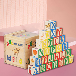 Giocattoli per bambini in legno stoviglie numeriche e alfabeto cognitivo blocchi di costruzione altri giocattoli educativi - Product Image 5