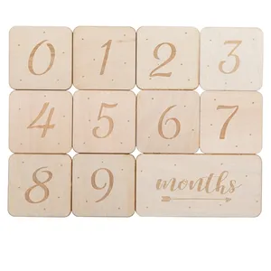 Pregnancy Milestone Tablets Customized Newborn Wooden Monthly Milestones