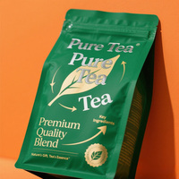 Sacs d'emballage de thé refermables de qualité alimentaire personnalisés emballage de sachet de thé vert en feuille d'aluminium pour café thé