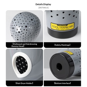 Soporte Grande <span class=keywords><strong>de</strong></span> Plástico para Secar Pelucas con Soporte para Secador <span class=keywords><strong>de</strong></span> Pelo, Cabeza <span class=keywords><strong>de</strong></span> Maniquí Unisex para Adultos, Modelo <span class=keywords><strong>de</strong></span> Peluquería - Product Image 5