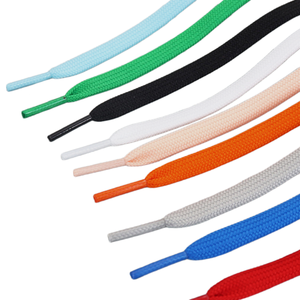 Lacets plats creux double couche en polyester 8MM personnalisés et colorés - Lacets pour baskets, chaussures en toile, skateboard, décontractées, vente en gros - Product Image 2