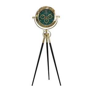 Floor <b>Clock</b> Standing <b>Clock</b> 146cm Height Antique Style Round Design Black Tripod Base - Product Image 4