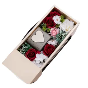 Crea sapone fatto a mano Fiore fidansata Rosa Sapone باقة di fiori confeione regalo Fiore Regalo di San Valentino