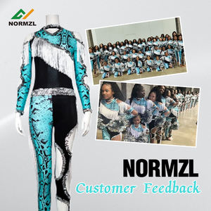 Personalizado Niñas Baile Majorette Uniforme Lentejuelas Flecos Majorette <span class=keywords><strong>Traje</strong></span> de baile Majorette Trajes de baile - Product Image 3