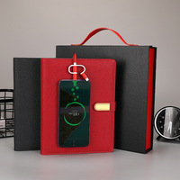 2024 promotionnel USB en cuir logo boîte de luxe personnalisable affaires papeterie journal planificateur journal cahier et stylo cadeau ensemble