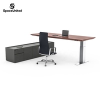 Escritorio Ejecutivo de Madera Sólida para Oficina Moderna de Lujo SpaceUnited, para Gerentes y Jefes