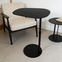 Table basse de salon moderne ADA avec système pneumatique, hauteur réglable, cadre en métal portable, pour ordinateur portable