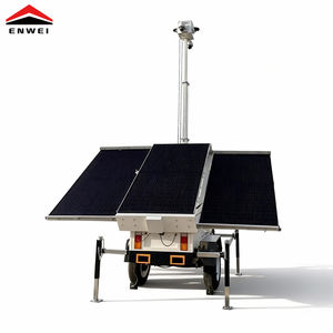 Remorque de sécurité mobile à énergie solaire, tour de vidéosurveillance solaire pour la surveillance des travaux civils - Product Image 1