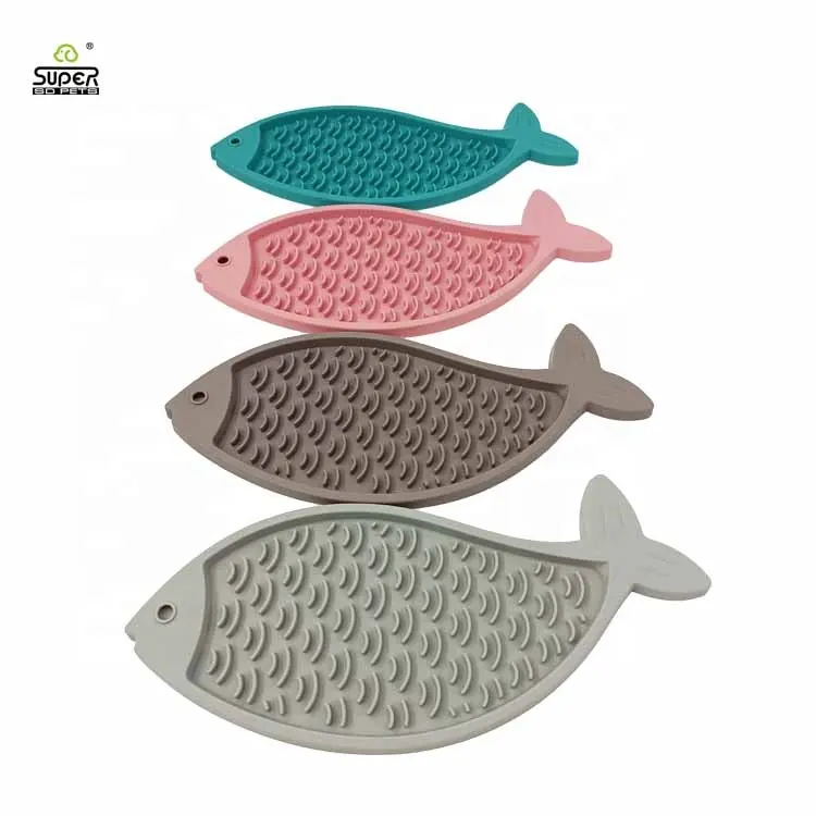 Fish Shaped Mat For Pet Dog Cat Slow Feeder Dish Food Grade Silicone Slow Feeding Mat Experienced Manufacturer Factory