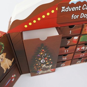 House Shaped Christmas Advent Calendar <b>Box</b> 24 Days Countdown Gift <b>Box</b> <b>Empty</b> Rigid Paper Calendar <b>Box</b> For Kids <b>Chocolate</b> Candy Ho - Product Image 5