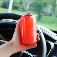 Vente en gros Boîtes en plastique de 330ml personnalisées Bouteilles de jus de boisson jetables Couvercle facile à déchirer