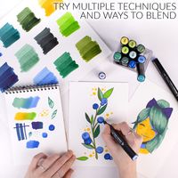 Ensemble de 24 à 262 marqueurs à alcool à double tête colorés, stylo à pointe double, marqueurs à alcool colorés, ensemble de marqueurs à croquis