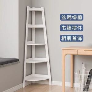 Nordic Style Ladder <b>Shelf</b> 5 Tier White Wood Bookcase Storage <b>Rack</b> For Living Room Home Office Corner Organization - Product Image 3