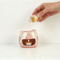 Diffuseur d'arômes multi-formes en céramique peinte à la main, texture poudrée créative, pour huiles essentielles et cire, décoration d'intérieur