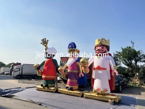Gigantesca Decorazione Natalizia Gonfiabile da Esterno con Personaggio Re e 3 Re Magi - Product Image 4