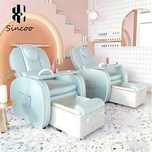 เก้าอี้นวดเท้าสปาสำหรับร้านเสริมสวยยี่ห้อ Manufacturer Modern Beauty รุ่นหรูหรา พร้อมระบบนวดไฟฟ้าแบบ Human Touch สำหรับร้านทำเล็บ - Product Image 1