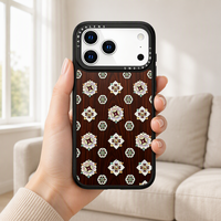 Nouvelle coque de téléphone antichoc et étanche en verre trempé et TPU, motif chinois brun vintage, protection personnalisée
