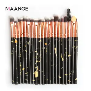 Maange新款低最小起订量Maquillage 20件美容化妆刷定制标志大理石图案素食尼龙眼刷化妆套装