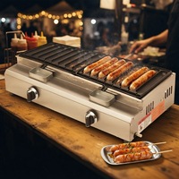 Machine à hot-dogs portable mini en gros, en acier inoxydable (qualité 304), multi-combustibles, machine à snacks avec revêtement de qualité alimentaire, facile à utiliser
