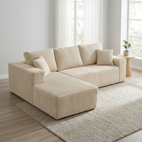Canapé modulaire confortable en mousse à mémoire de forme, compressé sous vide, sectionnel en forme de L, moderne