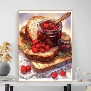 Pittura a olio digitale con marmellata di prugne dipinta a mano per ridurre lo Stress del pane curativo che fa la decorazione del negozio di torte