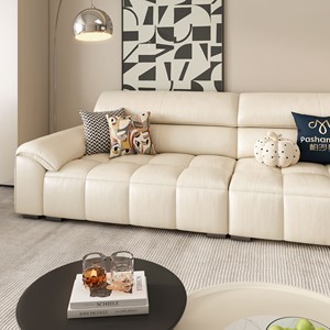 Vente en gros Ensemble de canapés en cuir Frances au design italien <span class=keywords><strong>Canapé</strong></span> en cuir véritable de couleur blanche - Product Image 6
