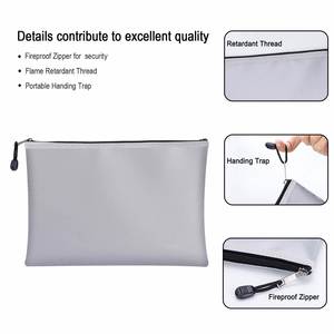 Waterproof and Fireproof A4 Document Holder Bag Travel Safe Storage <b>Box</b> with Zipper <b>Filing</b> Products - Product Image 3
