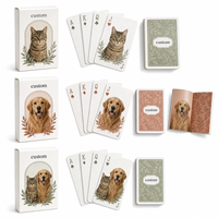 Cartes à jouer pour animaux de compagnie en papier recyclable et écologique personnalisées avec livret photo assorti en option
