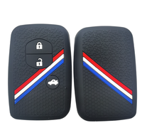 Vente en gros de couvre-clés de voiture en silicone de qualité supérieure Inspired Design adapté à plus de 300 modèles de voitures avec une rayure de course tricolore élégante