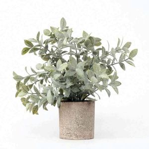 Yiwu Manufacturer Craft Potted Artificial Evergreen Plant 25x25cm <b>Plastic</b> <b>Table</b> Top Decorations for Home Hotel Back School - Product Image 2