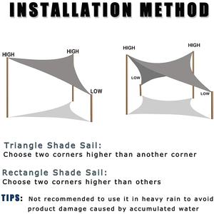 Tùy chỉnh không thấm nước Oxford Chất liệu cát Sun Shade Sail cho ngoài trời Patio vườn hình chữ nhật - Product Image 5