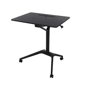 Pekerja Manual 120Cm komputer duduk dan berdiri, tinggi dapat diatur berdiri di atas tempat tidur di atas meja