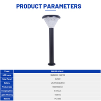 Lámpara Solar de Jardín de 30w con Carcasa de PC-ABS, Batería de Gran Capacidad de Alta Calidad, Control Remoto, LED SMD2835, Óptica Ajustable
