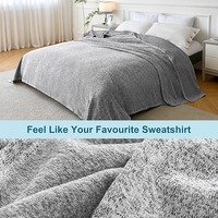 Anpassbares Logo, Leichte Decke aus Polyester-Mischgewebe, Atmungsaktive Sweatshirt-Bettdecke für den Winter