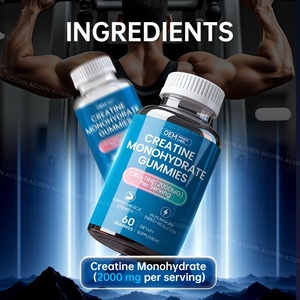 Complément alimentaire en gommes ACORN OEM Sport Pre Workout pour la croissance musculaire, créatine, 2 g de créatine monohydrate pour hommes et femmes - Product Image 2