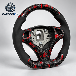Volant de voiture en cuir et fibre de carbone forgée pour BMW E92 E90 E91 E93 E82 E88 E87 E84 E89 E46 G20 F20 F30 F32 X5 F15 F10 M5 M2 - Product Image 2