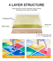 Tapete de Juego Montessori Educativo 3D para Exteriores con Azulejos de Piso Líquidos de PVC de Colores y Efecto Lava, Equipo Sensorial para Autismo para Niños