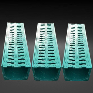 <span class=keywords><strong>Caniveau</strong></span> en résine et béton sur mesure en forme de U pour salle de bain avec grilles en <span class=keywords><strong>fonte</strong></span> anti-corrosion, drain de récupération des eaux pluviales - Product Image 3