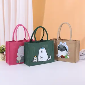 Factory Price Cotton Canvas Jute Bag Promotion Sublimation Blank Tote Bag With Custom Printed LOGO