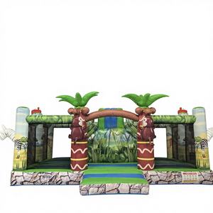 Castillo Inflable Comercial Estilo Zoológico para Eventos, Material de PVC, Personalizable, Fácil de Instalar, para Eventos y Fiestas en Interiores y Exteriores - Product Image 1