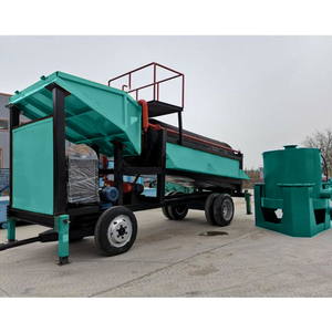 HNAFA 10-200TPH mobil altın kırıcı ve döner yıkayıcı Trommel ve savak kutusu ile yıkama makinesi - Product Image 4