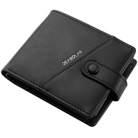 Dompet Pendek Pria Eropa dan Amerika Terbaru 2026 Grosir Retro Horizontal Kancing Multi-kartu Penjepit Uang Receh Pria