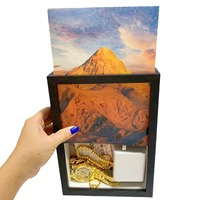 Cadre photo en bois déguisé boîte de rangement d'argent privée cachée avec objets de valeur accessoires de bijoux artefact de dissimulation discret