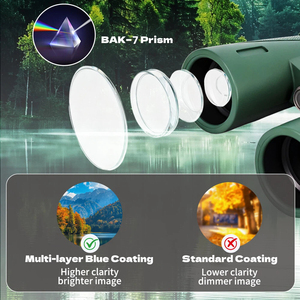 مناظير عالية الدقة رخيصة الثمن 10×42 و12×42 مع منشور BAK7 قوي، تلسكوب محمول باليد - Product Image 3