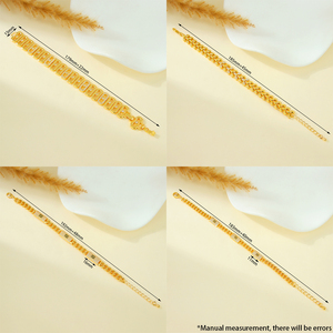 Pulsera de Cadena con Circonitas YB334 de Little Bee Jewelry, Diseño Italiano Elegante, Chapado en Oro de 21k, Antideslustre, Tendencia 2026 - Product Image 6