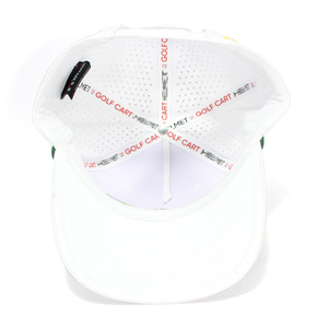 Tùy Chỉnh Chất Lượng Cao Tùy Chỉnh <span class=keywords><strong>5</strong></span>-Bảng Điều Khiển Có Cấu Trúc Thêu Logo Trắng Mũ Bóng Chày Chống Nước Laser Cắt Đục Lỗ Hat - Product Image 3