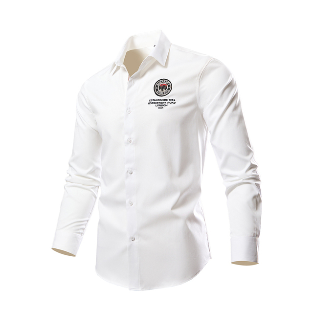 Latest Design White Long Sleeve Shirt Wholesale Menswear Custom Branded Clothes Men 1156