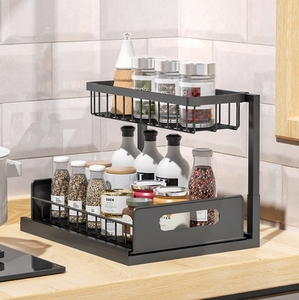 Organizador Metálico Extraíble Debajo del Fregadero, Estantes Deslizantes para Almacenamiento en Gabinetes - Product Image 2